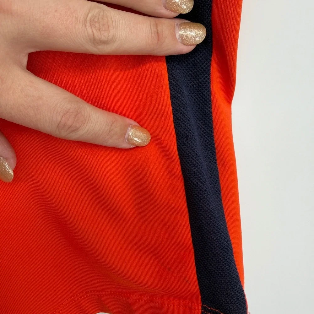 RLX Ralph Lauren Mens Polo Orange Navy Performance Golf‎ Shirt Size M